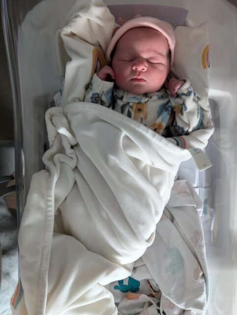 Amelia Grace was born early this February 2026, and she is just lovely. We’re so grateful to God for an excellent delivery, healthy baby, and for our sweet little family. I got the life experience of a 9 lb 4 oz baby exiting my womb with an epidural that didn’t kick in. 😂☀️💛